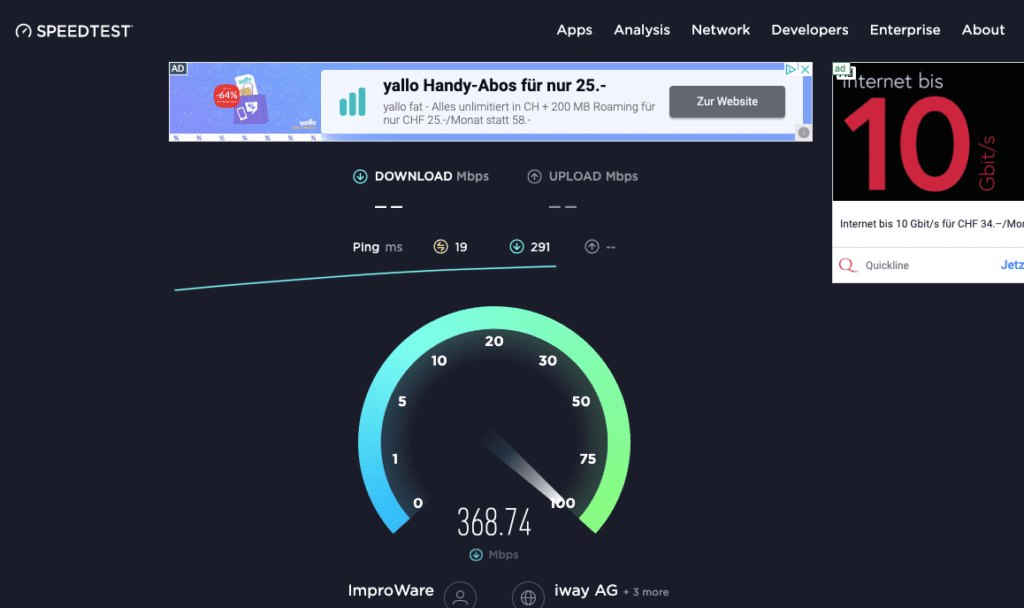 Messung der Internet-Geschwindigkeit mit speedtest.net - Tools für den Computer-Support