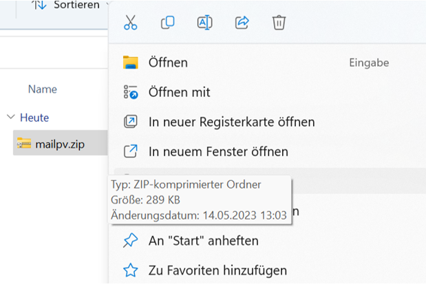 "Mail PassView" entpacken