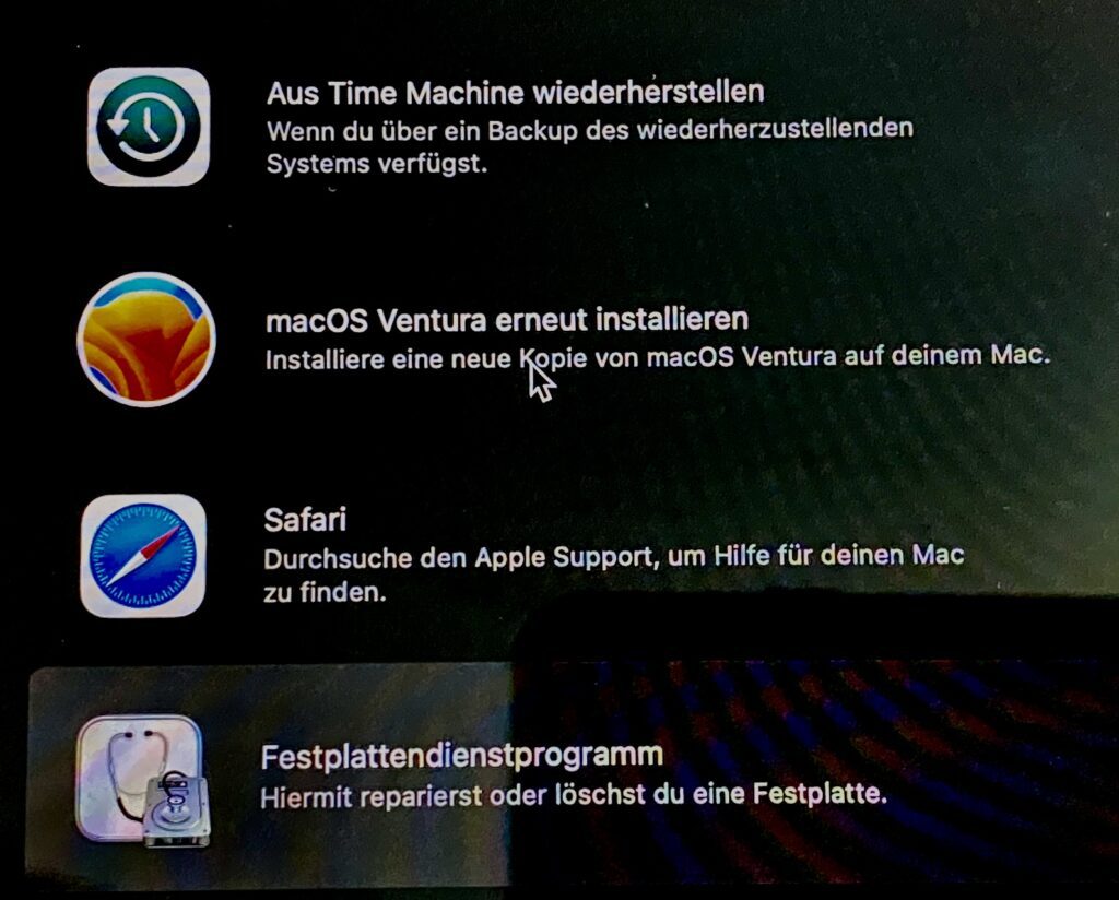 Internet-Wiederherstellungmodus macOS