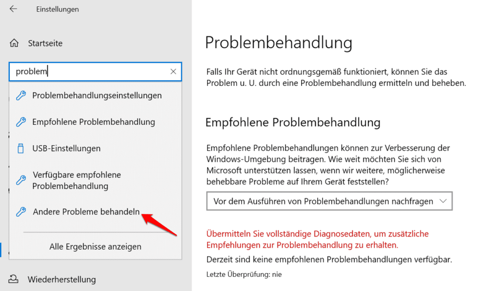 drucker problembehandlung unter windows